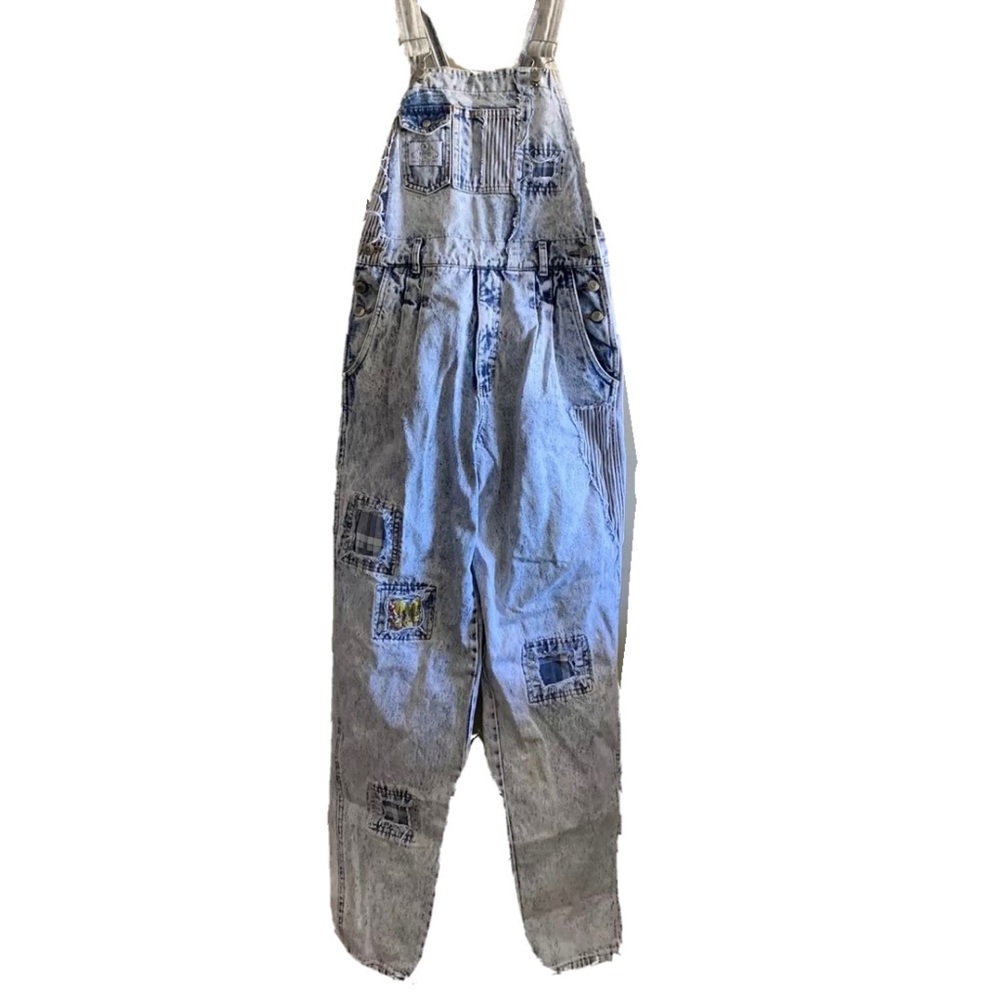 Vintage Kansas jean stonewashed overalls T33
